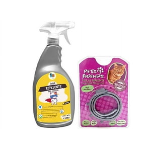 Mascokits - Kit Para Gatos Repelente 1Lt + Collar Anti Pulgas 55Cm