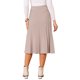 thumbnail image 3 of INSPIRE CHIC Falda Plisada de Mujer Cintura Alta Elástica Línea A Tejido de Punto Acanalado Falda Midi Suéter Conjunto de Otoño Invierno M Caqui Oscuro, 3 of 6