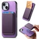 thumbnail image 4 of Funda de Cuero Magnética con Tarjetero para iPhone 14 Plus Cubierta Delgada Morado, 4 of 5