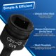 thumbnail image 5 of Uxcell 1/2" Drive M9 Triple Square Impact Spline Bit Socket 9mm CR-MO Steel 12-Punto Sockets de Triple Cuadrado con Pasador de Chaveta y Anillo en O, 5 of 7