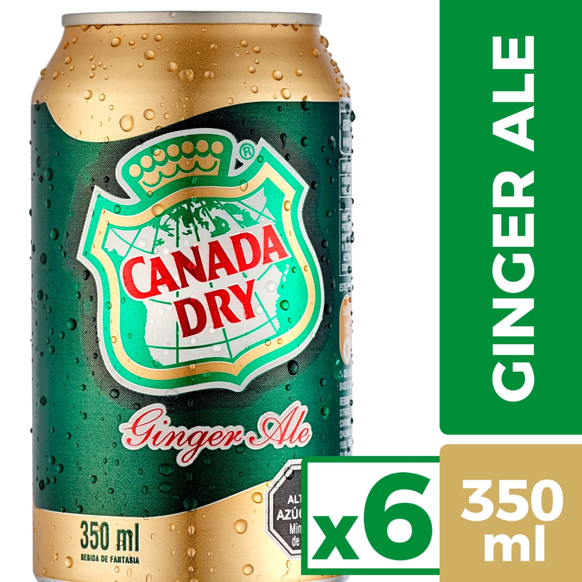 Bebida Ginger Ale Pack Lata 6 Un Canada Dry