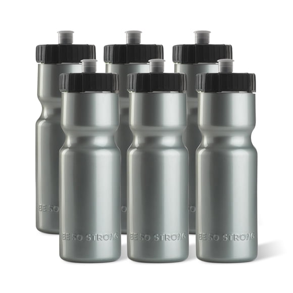 Botella 50 Strong 620 ml (6 unidades) plateada sin BPA