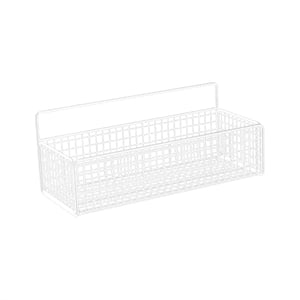 Magideal - Cesta Colgante De Alambre, Cesta Colgante De Pared, Para Almacenamiento, Organizador De Pared Colgante Para Sala De Manualidades, Cocina, Hogar Y Baño Blanco L
