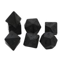 Magideal - Juego De Dados Negros Poliédricos 7X D8 D10 D12 D20 Dados De Juego Para Beber Accesorios Niños Juguete Fiesta Favores Entretenimiento Juegos De