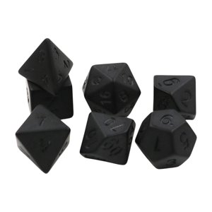 Magideal - Juego De Dados Negros Poliédricos 7X D8 D10 D12 D20 Dados De Juego Para Beber Accesorios Niños Juguete Fiesta Favores Entretenimiento Juegos De