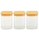 thumbnail image 1 of Set 3 Frascos Hermeticos Cuadrado 900mL Vidrio 10cm Tapa Bambú, 1 of 3