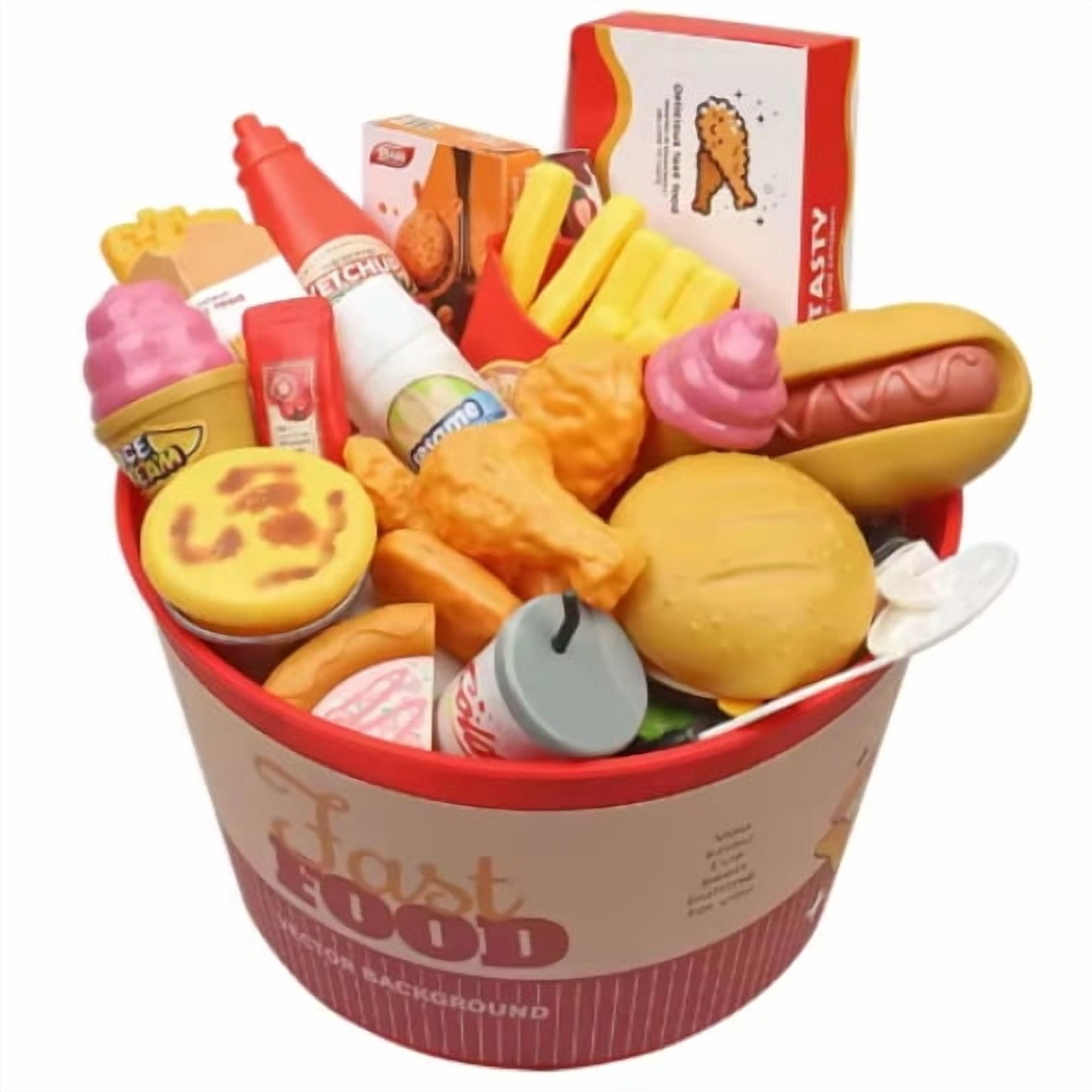 Crusec - Set Alimentos De Juguete Para Niños Juego De Cocina