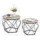 thumbnail image 1 of Juego de mesa de café VASAGLE Small Round Greige/Black Steel x2, 1 of 9