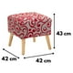 thumbnail image 3 of Pouf Alemania Gris Rojo Flocky 42x42x43 cm, 3 of 3