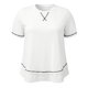 thumbnail image 4 of GRACIA Y GRANDEZA Camisetas de Verano para Mujer Tallas Grandes Manga Corta Cuello Redondo Suelto Casual Blusa de Punto Tops 3X Crema, 4 of 6