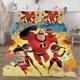 thumbnail image 3 of The Incredibles 3-Piece Bedding Set For Kids Boys Girls Adult Cartoon Warm Cute Fashion Holiday Present Gift Bed Sheets, 3 of 5