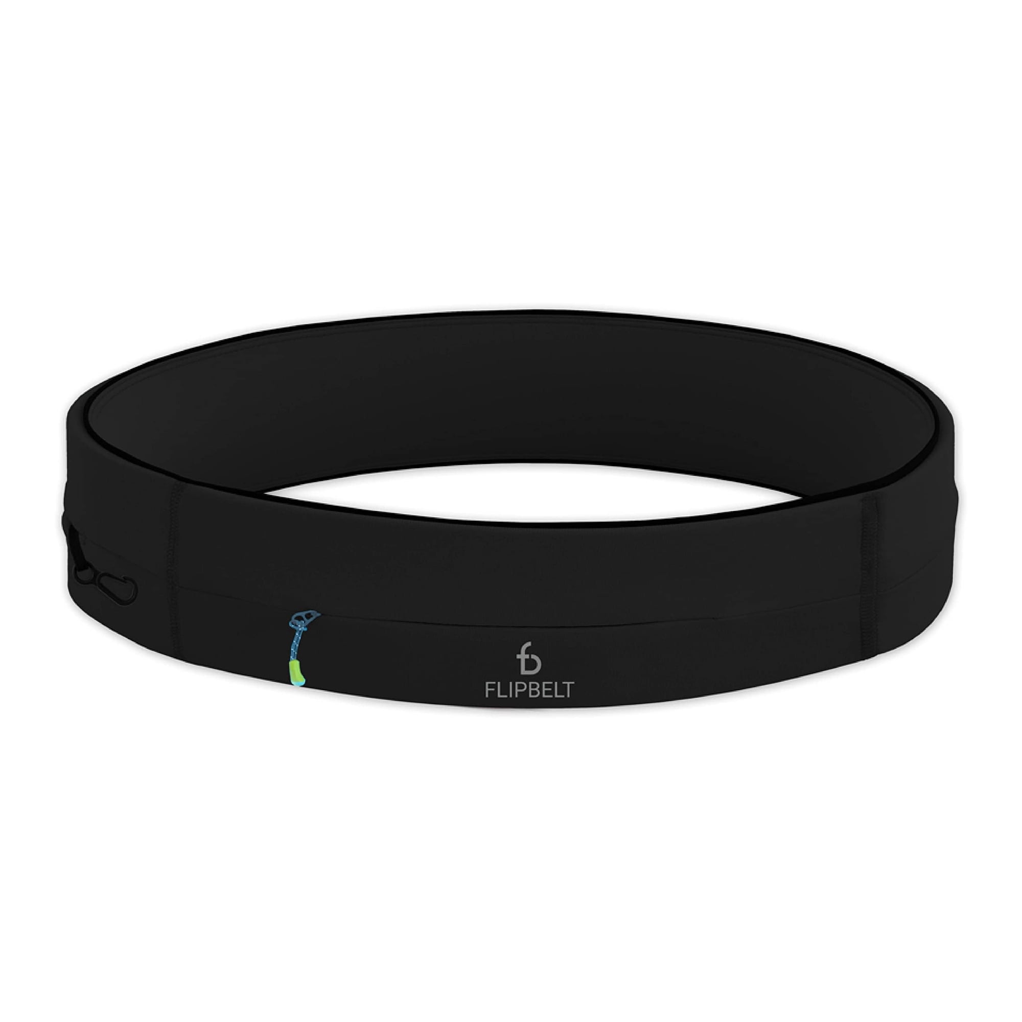 Riñonera Flipbelt Pequeña Con Bolsillo Negro Con Cremallera Para Correr