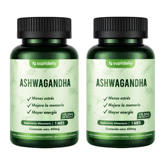 Ashwagandha Premium 450 Mg 3 meses 180 Cápsulas PACK X2