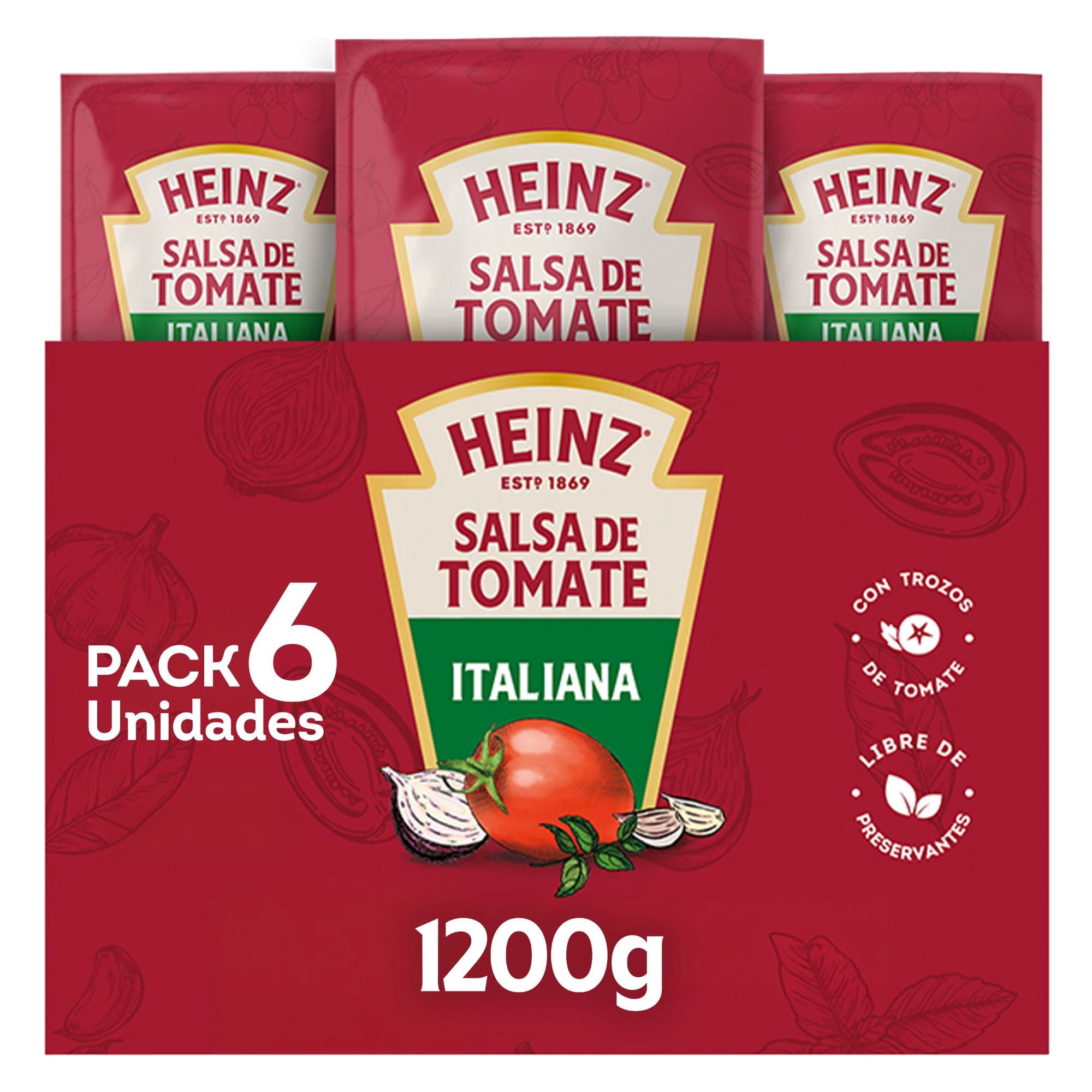 Salsa De Tomate Italiana Pack 6 Un Bolsa 200 g Heinz