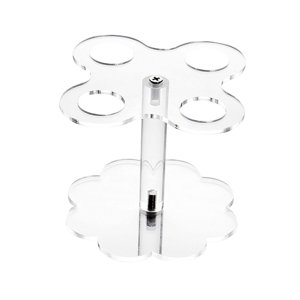 Magideal - Soporte Para Cono De Helado, Soporte De Exhibición Con Base En Forma De Flor, Diámetro De 3Cm, Soporte Para Pastelería Desmontable, Portarrollos De He 4 Hoyos