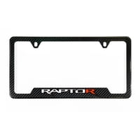 Marco De Matrícula Con Logotipo De Ford Raptor En Fibra De Carbono