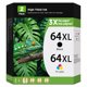 thumbnail image 1 of Cartuchos de Tinta ReliInk 64XL Negro y Tricolor Combo, 1 of 8
