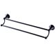 thumbnail image 2 of Soporte de pared de latón de toallas de baño Soporte de baño de baño de doble barra de toallas Negro, 2 of 3