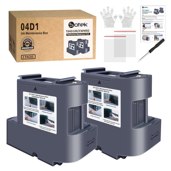Caja de mantenimiento de tinta Sotek 04D1, paquete de 2, compatible