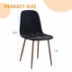 thumbnail image 2 of Silla sencilla de lujo - conjunto de 4 silla de comedor de alta resistencia de material de lino-algodón, 2 of 6
