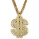 thumbnail image 1 of Collar dólar 316L de acero con cadena de 28 pulgadas, 1 of 3