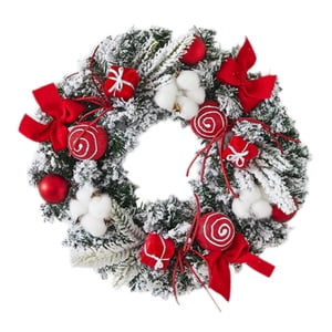 Bothyi - Guirnalda De Navidad Para Puerta, Telón De Fondo, Porche, Vacaciones, Corona Navideña Artificial, 40 Cm De Diámetro