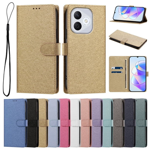Cartera Funda para Honor 400 Lite Carga Inalámbrica, Dorado