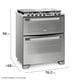 thumbnail image 2 of Cocina a Gas 5 Platos Fensa Doble Horno 76 DXT Inox, 2 of 7