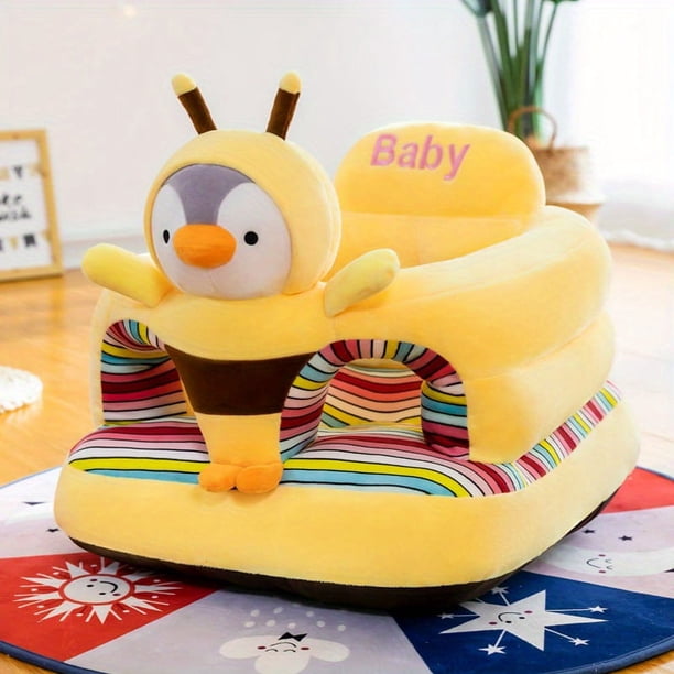 Cartoon Baby Learning Chair Infant Safety Practice Chair Increase And Heighten Baby Plush Toy Sofa Pillow Cushion
