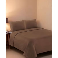 Mylhogar - Sábana De Polar Ultra Suave Máxima Calidez Y Confort Marron 2 Plazas