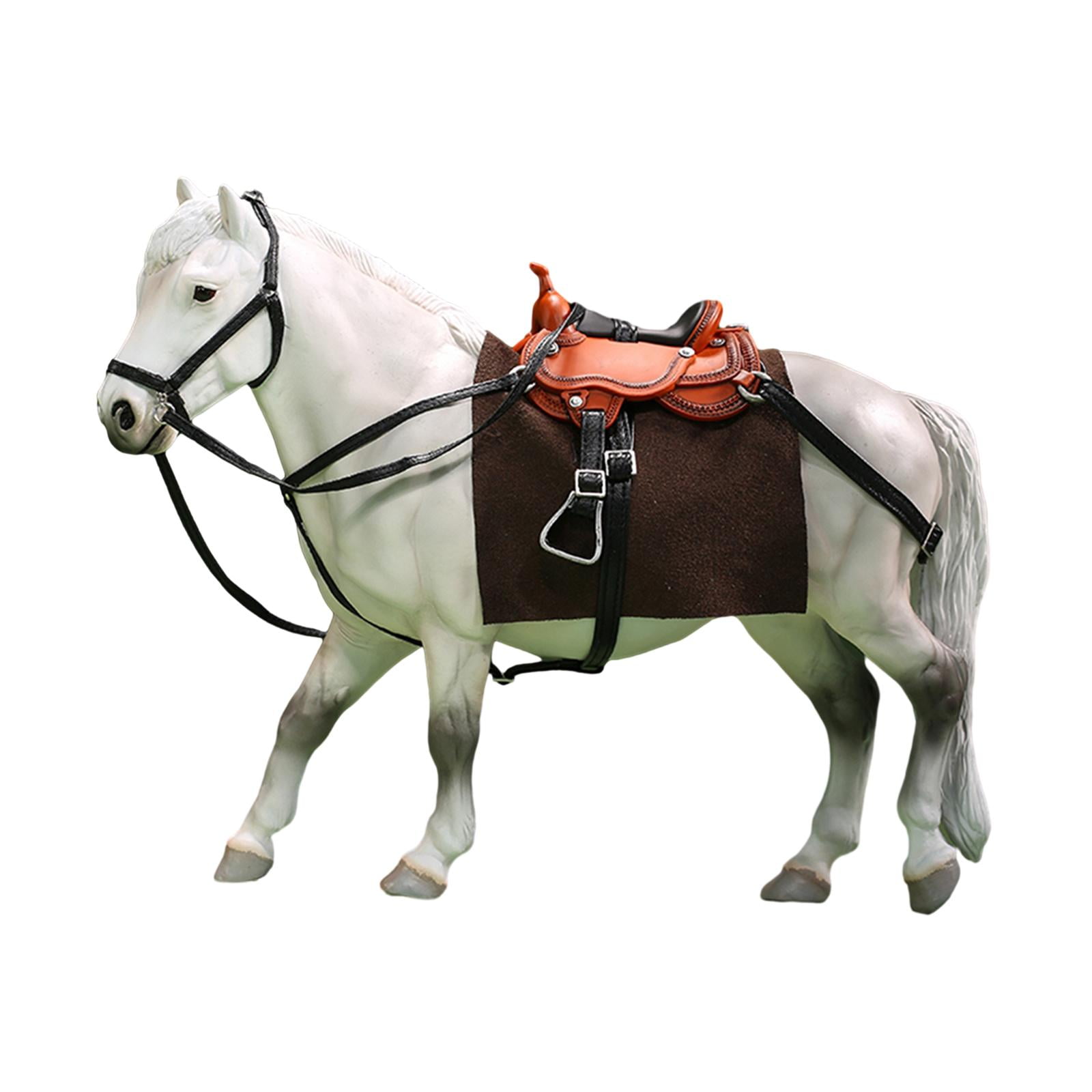 Bothyi - Figuras De Caballo A Escala 1/12, Juguetes De Caballo Para Figura De Acción De 6 Pulgadas, Diorama Blanco