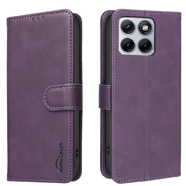 Funda Billetera para Motorola Edge 70 Fusion Protección RFID y Soporte Ajustable Morado