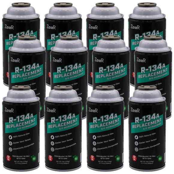 Refrigerante para aire acondicionado ZeroR R134a de reemplazo, 12 x 170 g, gas ecológico