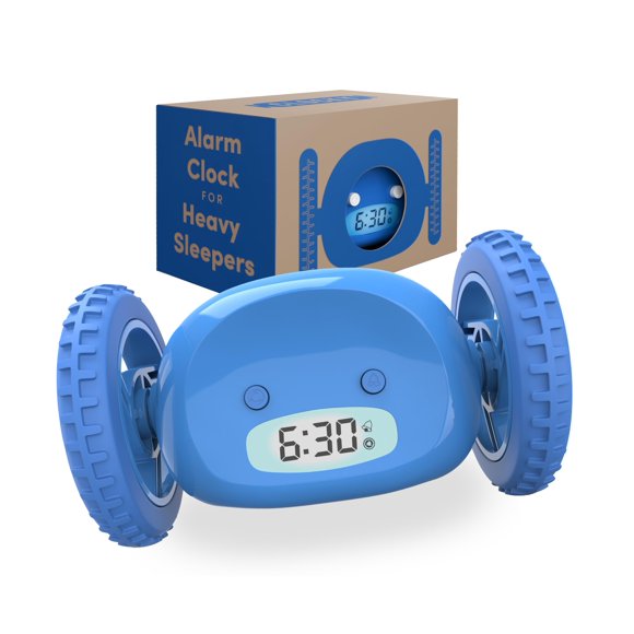 Reloj despertador CLOCKY con ruedas – alarma potente para durmientes profundos