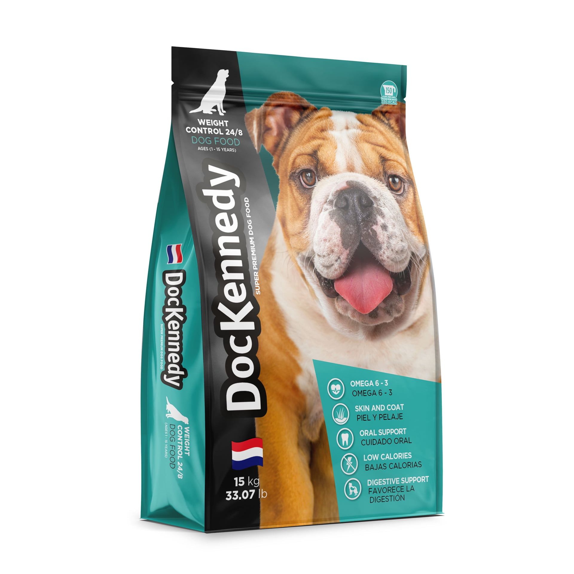 Dockennedy - Alimento Seco Perro Adulto Weight Control Cerdo Pollo Bolsa, 15 Kg