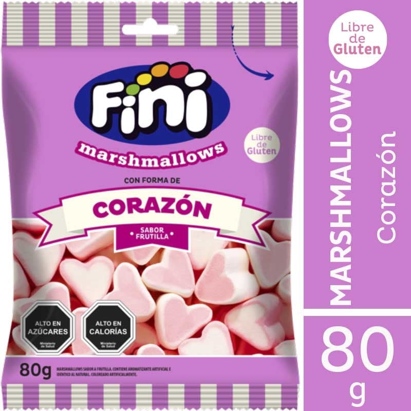 Marshmallows Corazón 80 g Fini