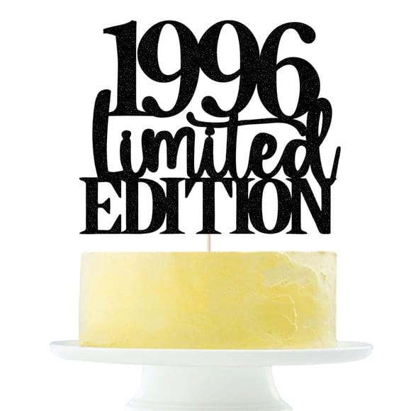 Topper de pastel Yetxel 1996 con brillo negro – Edición limitada