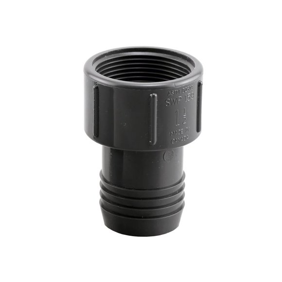Acoplamiento de manguera LASCO 1,5 in Polipropileno roscado 1/2" FPT