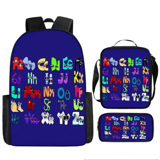 HOT Peripherals Alphabet Lore School Bag Alphabet Legend Backpack Pen Bag Schoolbag Boys Girls Anime Cartoon School Bag Mochila