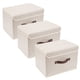 thumbnail image 1 of Cajas de almacenamiento plegables TYEERS con tapas, paquete de 3 unidades, almacenamiento de tela, 1 of 7
