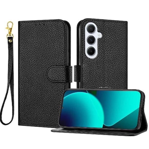 Funda Cartera para Samsung Galaxy A26 5G Tarjetero Soporte Magnético y Correa Negro