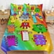 thumbnail image 1 of Number Block Bedding Set Duvet Cover Comfortable and Lightweight Cartoon Bedding 3 Piece Bed Set, 1 of 5