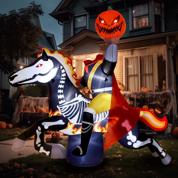 Luz LED Inflable WBhome Jinete Sin Cabeza 2.7 m Halloween
