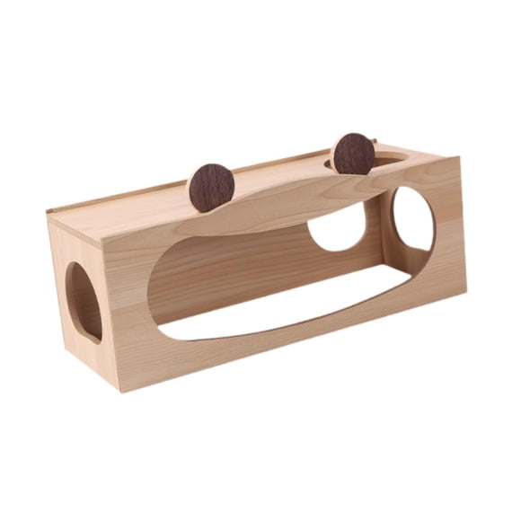 Casa de Madera para Hámster, Cobertizo para Mirar, Cabaña Escondida, Suministros para Jaulas, Accesorios, Juguete de Exploración para Ratones, Hámster L