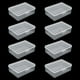 thumbnail image 1 of Caja de almacenamiento de plástico pequeña con tapa, 93 x 66 x 32 mm, mini contenedor de almacenamiento rectangular transparente para guardar cosas pequeñas como accesorios o bocadillos., 1 of 5