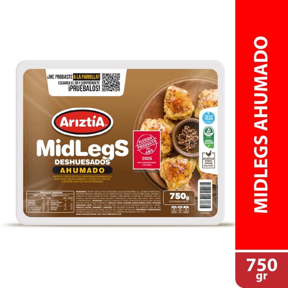 Pollo Trutro Corto Midles Deshuesado Ahumado Bandeja, 750 g