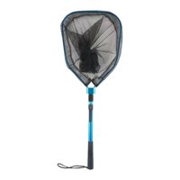 Magideal - Red De Pesca Red De Pesca Mango De Poste Resistente Con Correa Para El Cuello Red De Inmersión De Malla Duradera Para Pescar Red De Aterrizaje De Pece Malla Pequeña Plegable