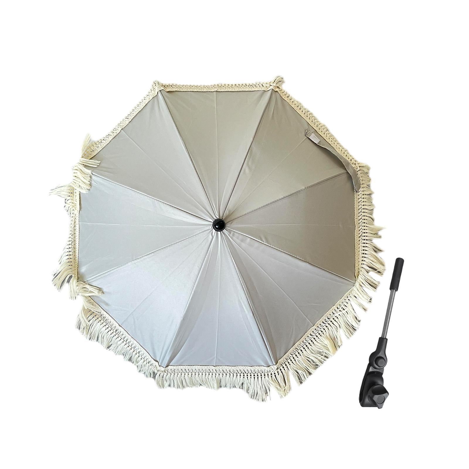 Magideal - Sombrilla Para Cochecito De Bebé, Protección Solar Contra La Lluvia, Clip En Toldo Plegable Ligero, Sombrilla Para Cochecito De Bebé Para Actividades