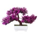 thumbnail image 1 of Árbol de bonsái artificial Decoración de plantas falsas Casa de árbol en maceta Planta de bonsái para la decoración para hogar interior Oficina Rojo púrpura, 1 of 5