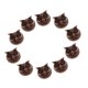 thumbnail image 4 of 10 Piezas De Metal Búho DIY Pulsera Conector Espaciador Cuentas De Encanto Bronce Púrpura, 4 of 5